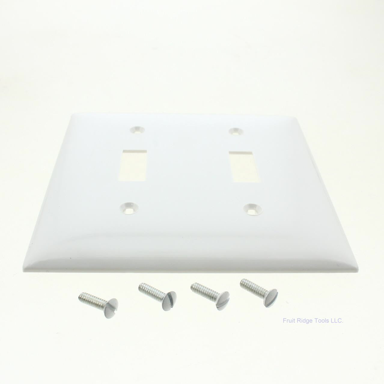 Mulberry 90072 White 2-Gang Thermoplastic Unbreakable Standard Wallplate Cover