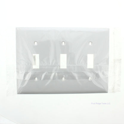 Mulberry 90073 White 3-Gang Thermoplastic Unbreakable Standard Wallplate Cover