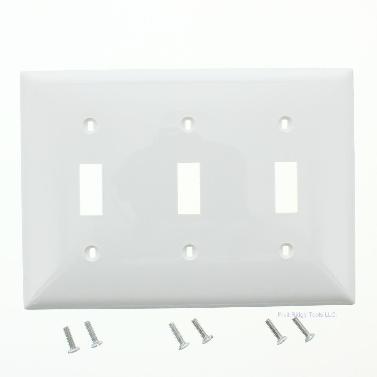 Mulberry 90073 White 3-Gang Thermoplastic Unbreakable Standard Wallplate Cover