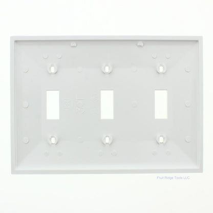 Mulberry 90073 White 3-Gang Thermoplastic Unbreakable Standard Wallplate Cover