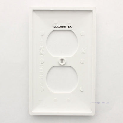 Mulberry 90101 White 1-Gang Thermoplastic Unbreakable Standard Wallplate Cover
