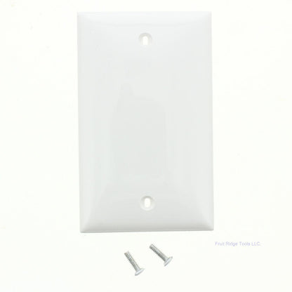 Mulberry 90151 White 1-Gang Thermoplastic Unbreakable Standard Wallplate Cover