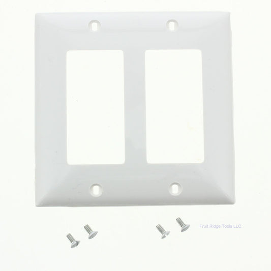 Mulberry 90402 White 2-Gang Thermoplastic Unbreakable Standard Wallplate Cover