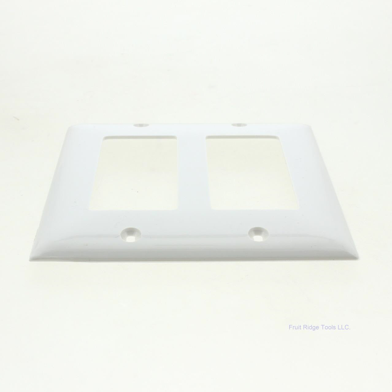 Mulberry 90402 White 2-Gang Thermoplastic Unbreakable Standard Wallplate Cover
