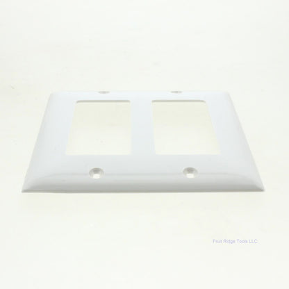 Mulberry 90402 White 2-Gang Thermoplastic Unbreakable Standard Wallplate Cover