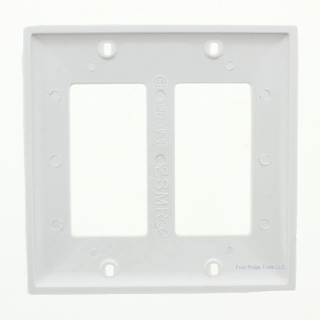 Mulberry 90402 White 2-Gang Thermoplastic Unbreakable Standard Wallplate Cover