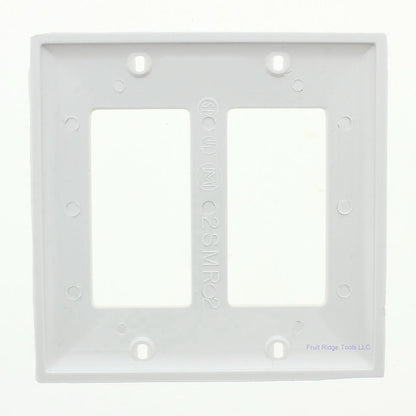Mulberry 90402 White 2-Gang Thermoplastic Unbreakable Standard Wallplate Cover