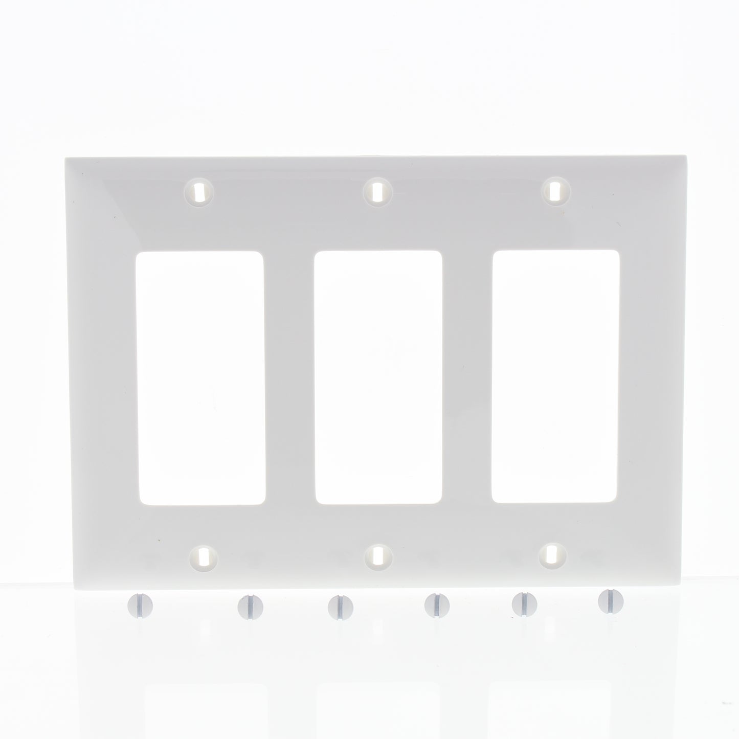 Mulberry 90403 White 3-Gang Thermoplastic Unbreakable Standard Wallplate Cover