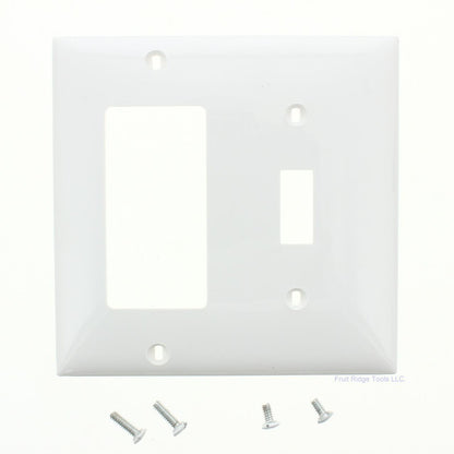 Mulberry 90432 White 2-Gang Thermoplastic Unbreakable Standard Wallplate Cover