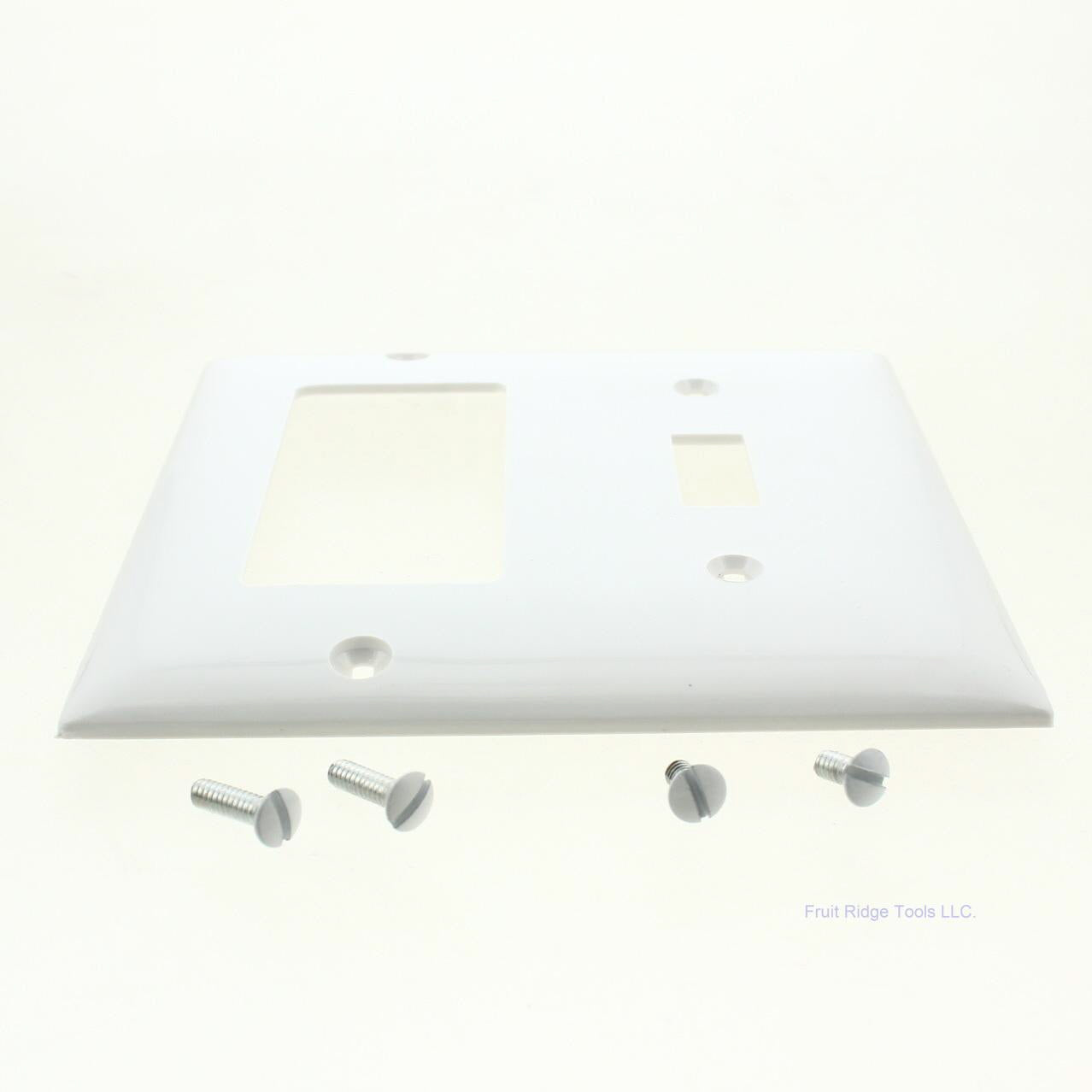 Mulberry 90432 White 2-Gang Thermoplastic Unbreakable Standard Wallplate Cover