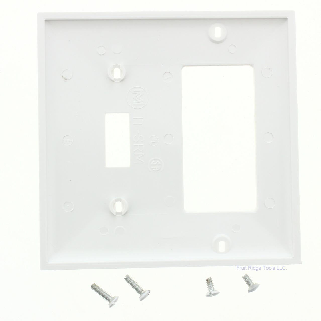 Mulberry 90432 White 2-Gang Thermoplastic Unbreakable Standard Wallplate Cover