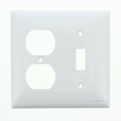 Mulberry 90532 White 2-Gang Thermoplastic Unbreakable Standard Wallplate Cover