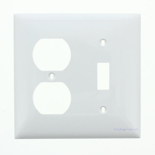 Mulberry 90532 White 2-Gang Thermoplastic Unbreakable Standard Wallplate Cover