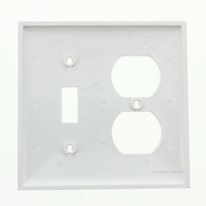 Mulberry 90532 White 2-Gang Thermoplastic Unbreakable Standard Wallplate Cover