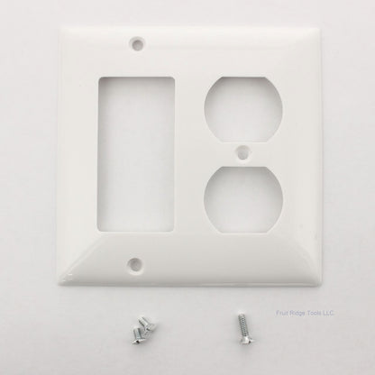 Mulberry 90672 White 2-Gang Thermoplastic Unbreakable Standard Wallplate Cover