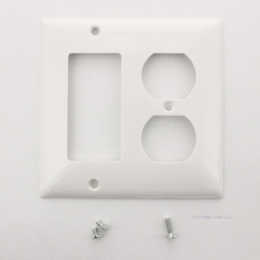 Mulberry 90672 White 2-Gang Thermoplastic Unbreakable Standard Wallplate Cover