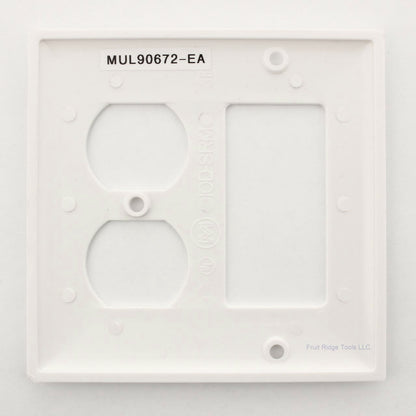 Mulberry 90672 White 2-Gang Thermoplastic Unbreakable Standard Wallplate Cover