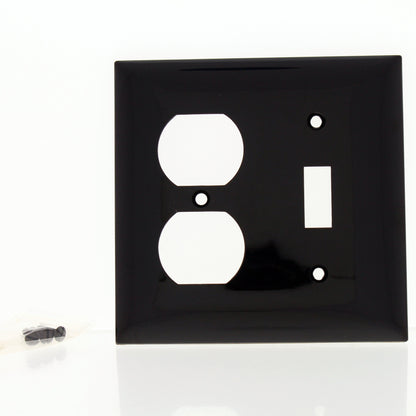 Mulberry 91532 Brown 2-Gang Thermoplastic Unbreakable Standard Wallplate Cover