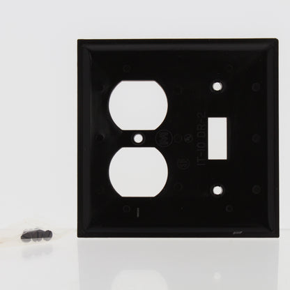 Mulberry 91532 Brown 2-Gang Thermoplastic Unbreakable Standard Wallplate Cover