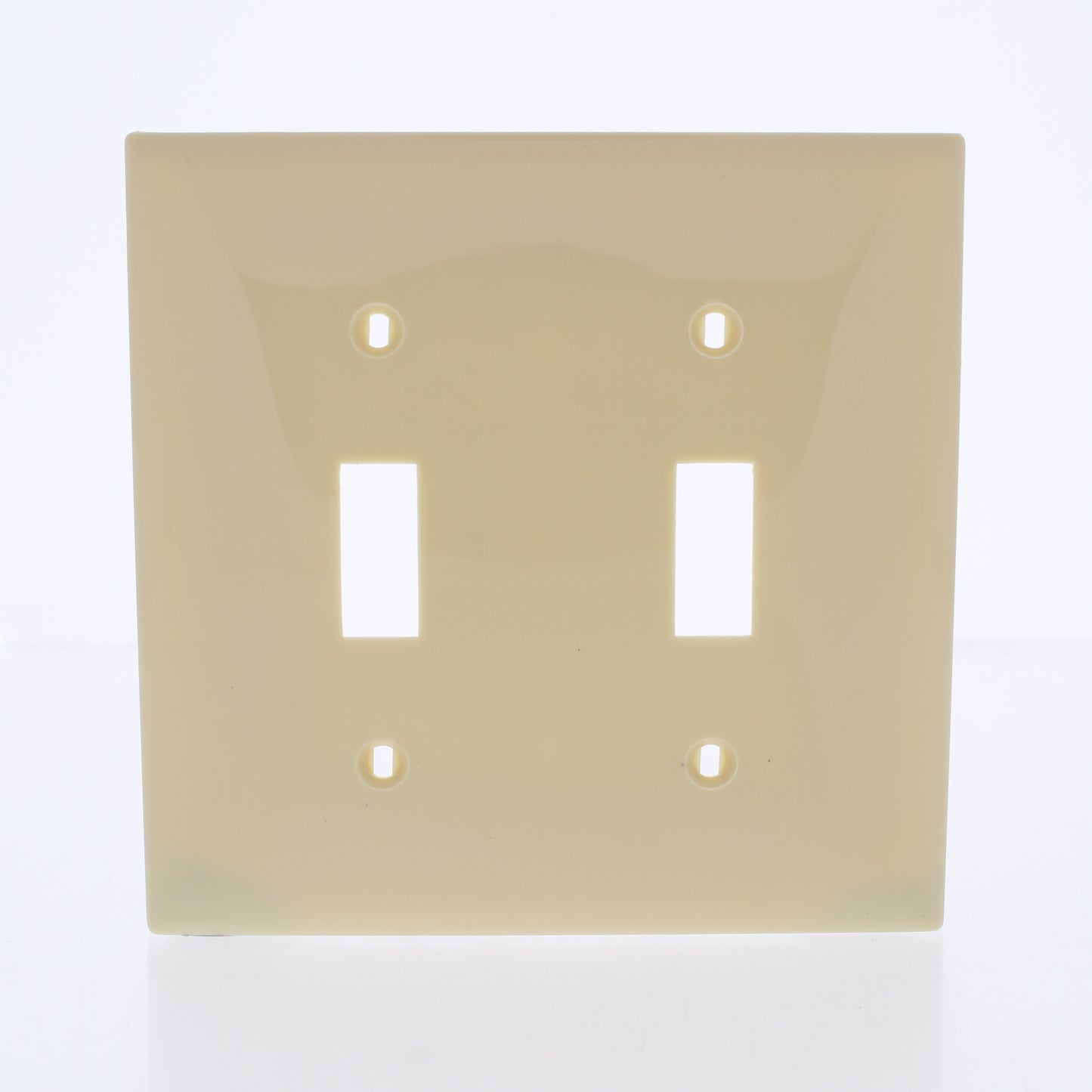 Mulberry 92072 Ivory 2-Gang Toggle Switch Unbreakable Standard Wallplates 10pcs