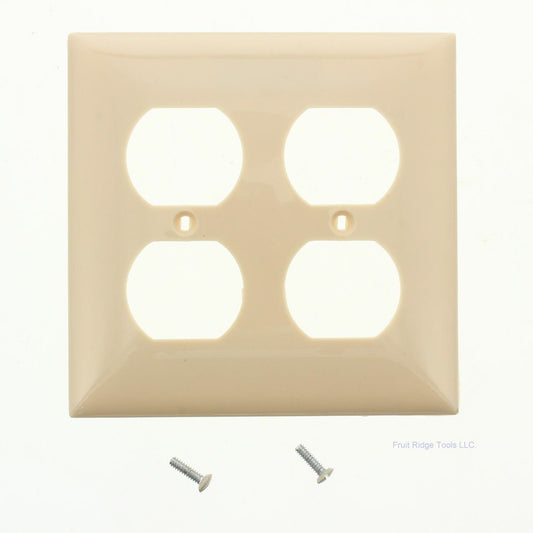 Mulberry 92102 Ivory 2-Gang Thermoplastic Unbreakable Standard Wallplate Cover