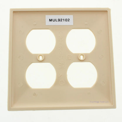 Mulberry 92102 Ivory 2-Gang Thermoplastic Unbreakable Standard Wallplate Cover