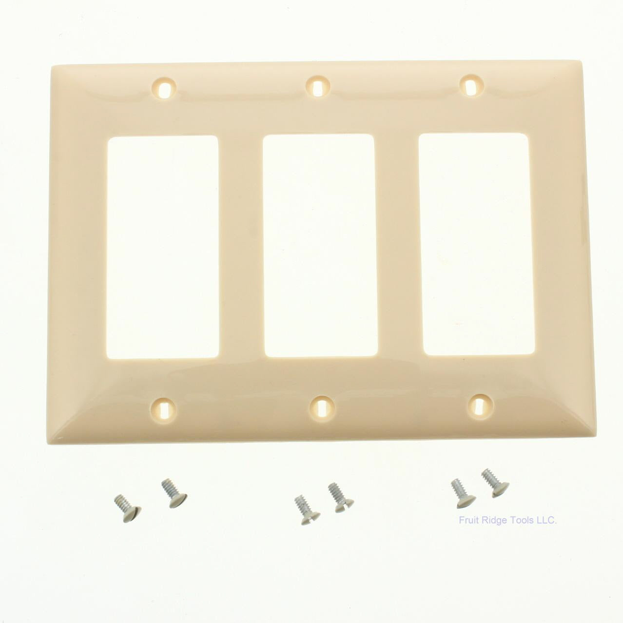 Mulberry 92403 Ivory 3-Gang Thermoplastic Unbreakable Standard Wallplate Cover