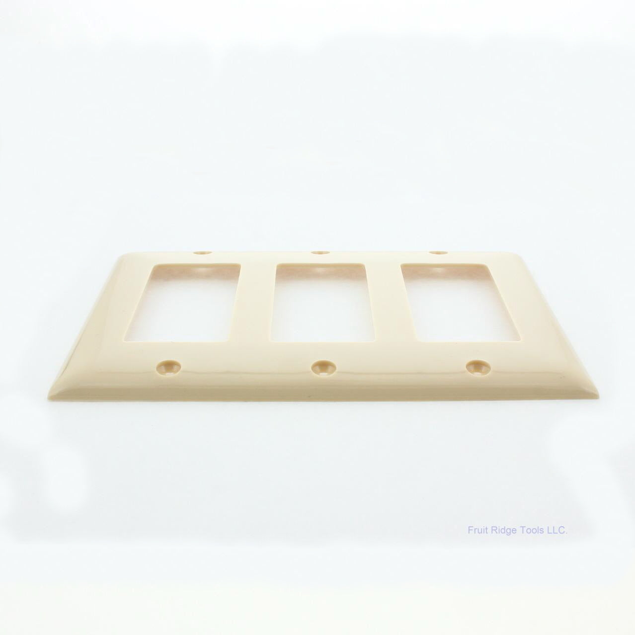 Mulberry 92403 Ivory 3-Gang Thermoplastic Unbreakable Standard Wallplate Cover
