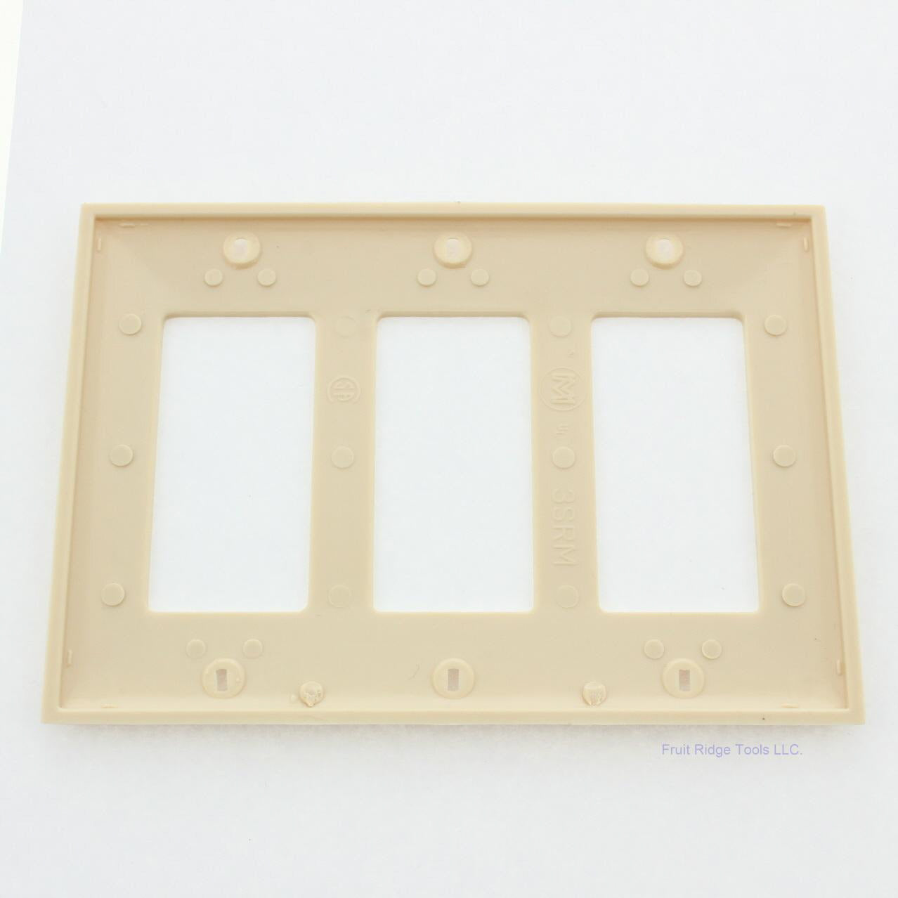 Mulberry 92403 Ivory 3-Gang Thermoplastic Unbreakable Standard Wallplate Cover