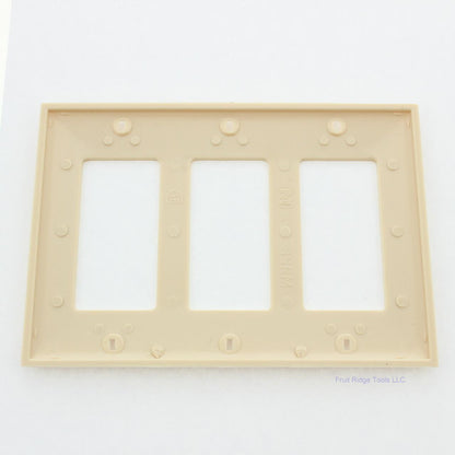 Mulberry 92403 Ivory 3-Gang Thermoplastic Unbreakable Standard Wallplate Cover