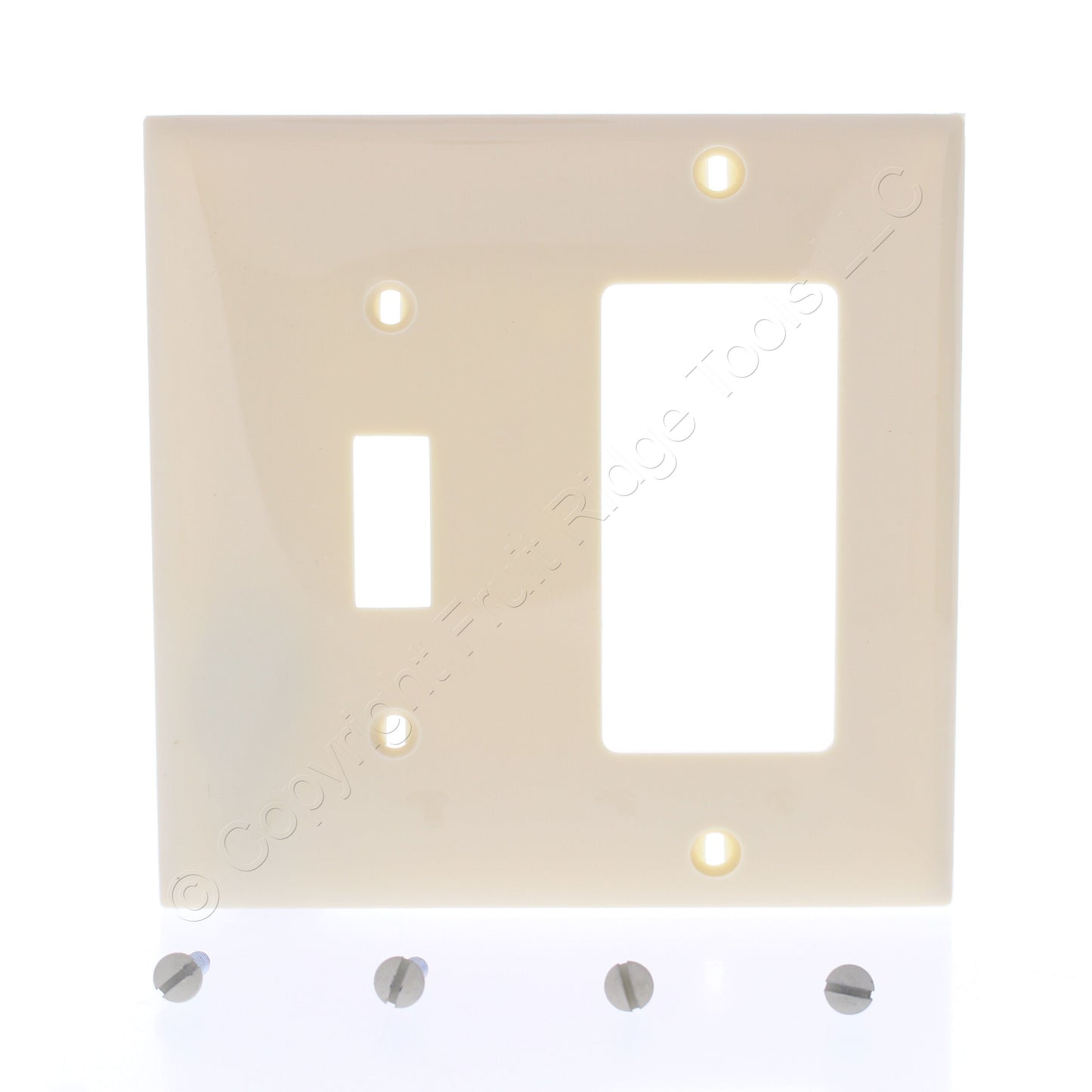 Mulberry 92432 Ivory 2-Gang Toggle Decorator Unbreakable Standard Wallplate 10pc