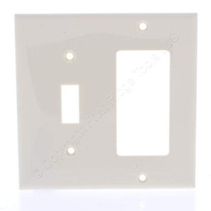 Mulberry 92432 Ivory 2-Gang Thermoplastic Unbreakable Standard Wallplate Cover