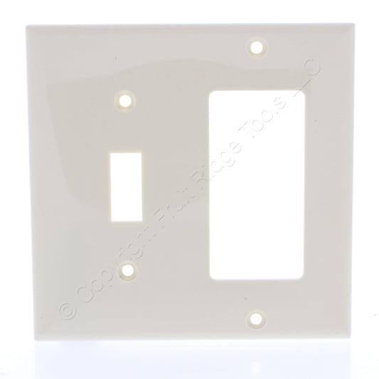 Mulberry 92432 Ivory 2-Gang Thermoplastic Unbreakable Standard Wallplate Cover