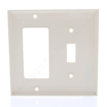 Mulberry 92432 Ivory 2-Gang Thermoplastic Unbreakable Standard Wallplate Cover