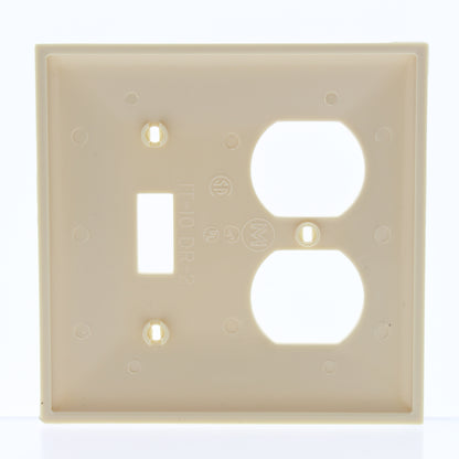 Mulberry 92532 Ivory 2-Gang Thermoplastic Unbreakable Standard Wallplate Cover