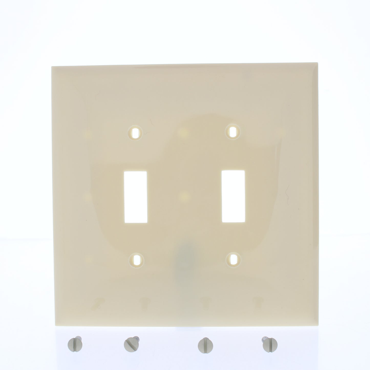 Mulberry 92872 Ivory 2-Gang Thermoplastic Unbreakable Midi Wallplate Cover 10pcs