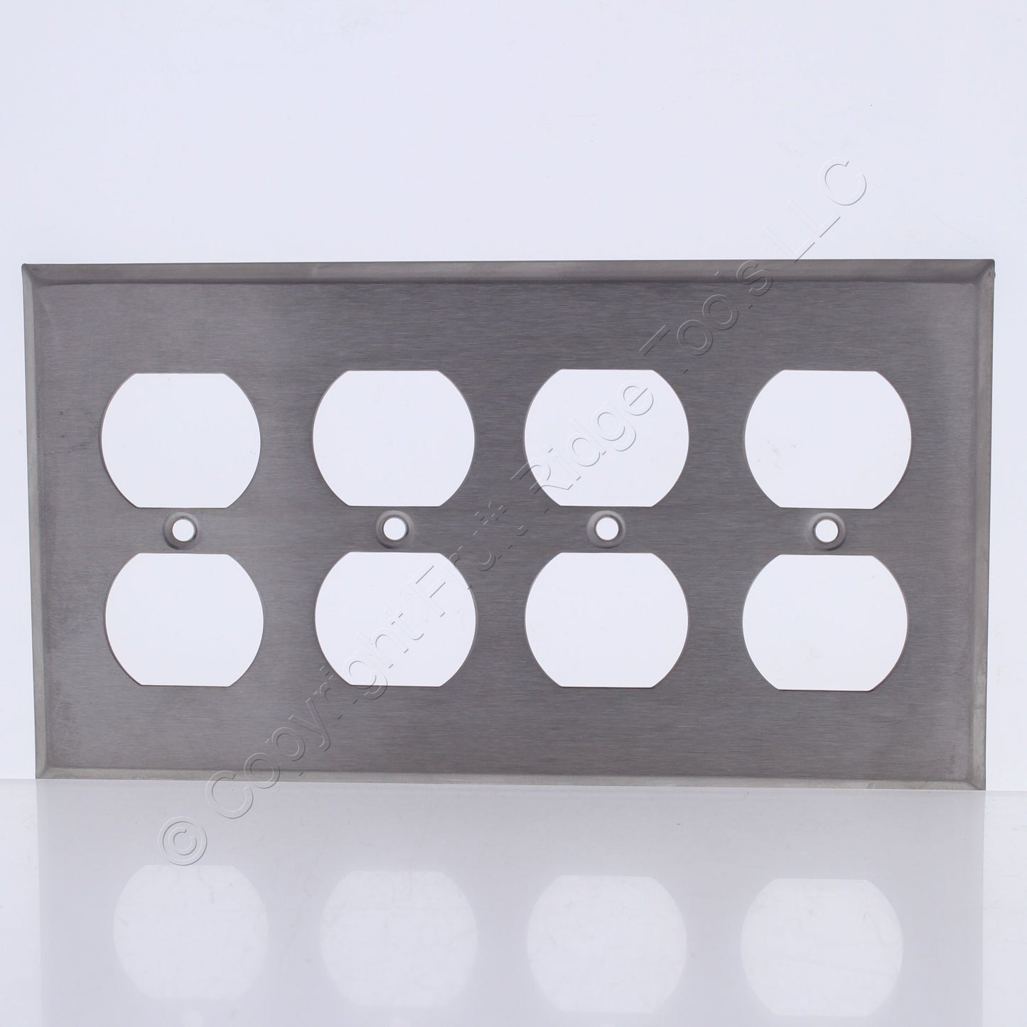 Mulberry 97102 Stainless Steel 4-Gang Duplex Receptacle Wallplate Outlet Cover