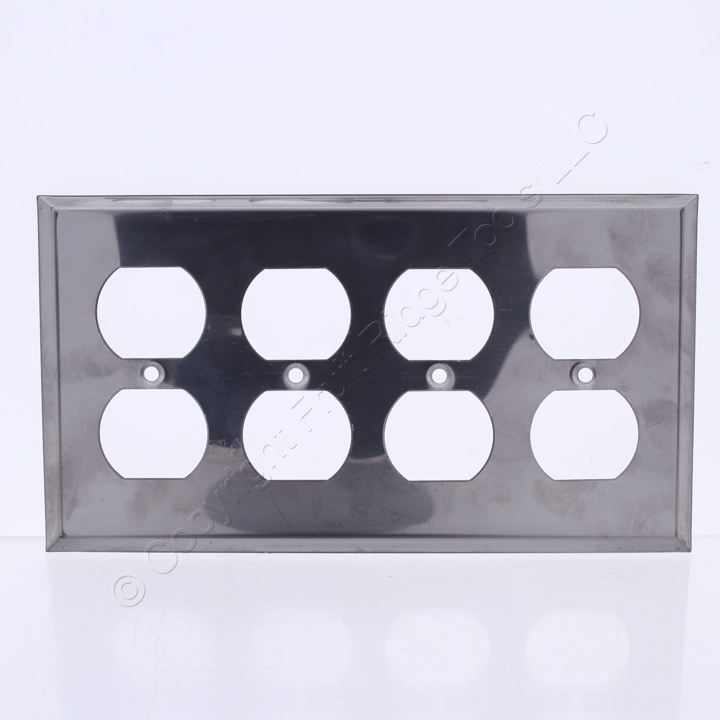 Mulberry 97102 Stainless Steel 4-Gang Duplex Receptacle Wallplate Outlet Cover