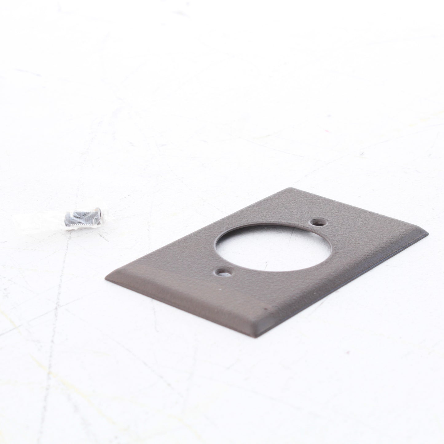 Mulberry 98229 Brown 1-Gang 1.73" Power Outlet Painted Metal Wallplate Cover