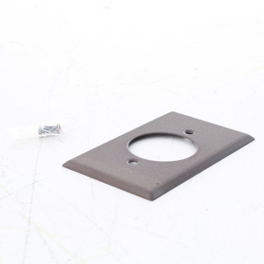 Mulberry 98229 Brown 1-Gang 1.73" Power Outlet Painted Metal Wallplate Cover