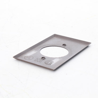 Mulberry 98229 Brown 1-Gang 1.73" Power Outlet Painted Metal Wallplate Cover