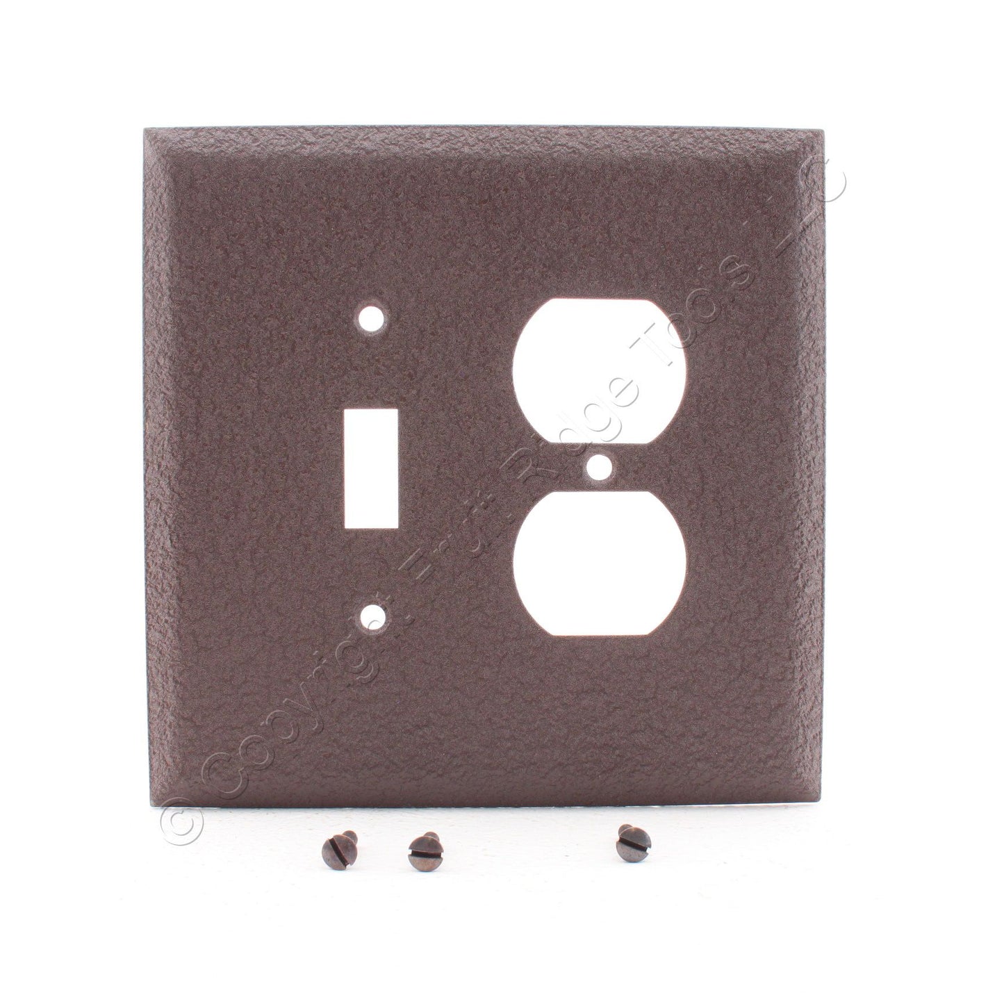 Mulberry 98832 Brown 2-Gang Painted Metal Princess (Oversize) Wallplate Cover
