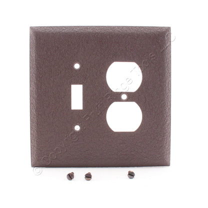 Mulberry 98832 Brown 2-Gang Painted Metal Princess (Oversize) Wallplate Cover