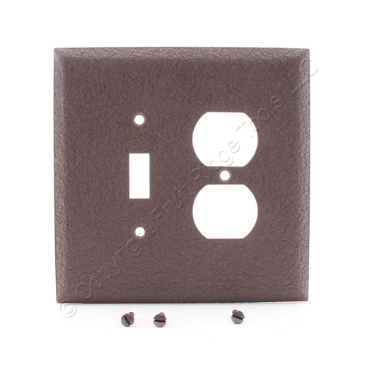 Mulberry 98832 Brown 2-Gang Painted Metal Princess (Oversize) Wallplate Cover
