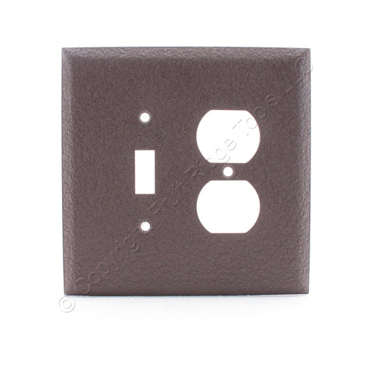 Mulberry 98832 Brown 2-Gang Painted Metal Princess (Oversize) Wallplate Cover