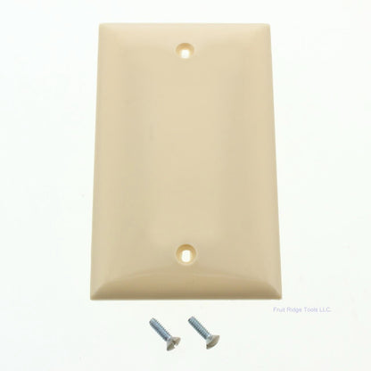 Mulberry AHP14I Ivory 1-Gang Blank Nylon Wallplate Standard Size Cover Box Mount