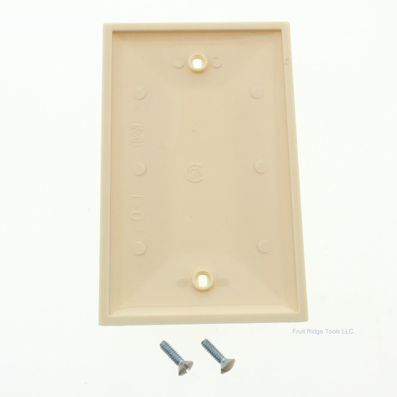 Mulberry AHP14I Ivory 1-Gang Blank Nylon Wallplate Standard Size Cover Box Mount