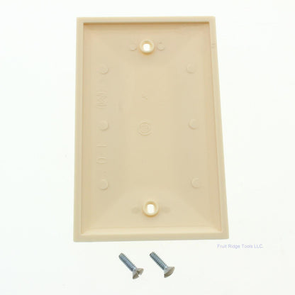 Mulberry AHP14I Ivory 1-Gang Blank Nylon Wallplate Standard Size Cover Box Mount