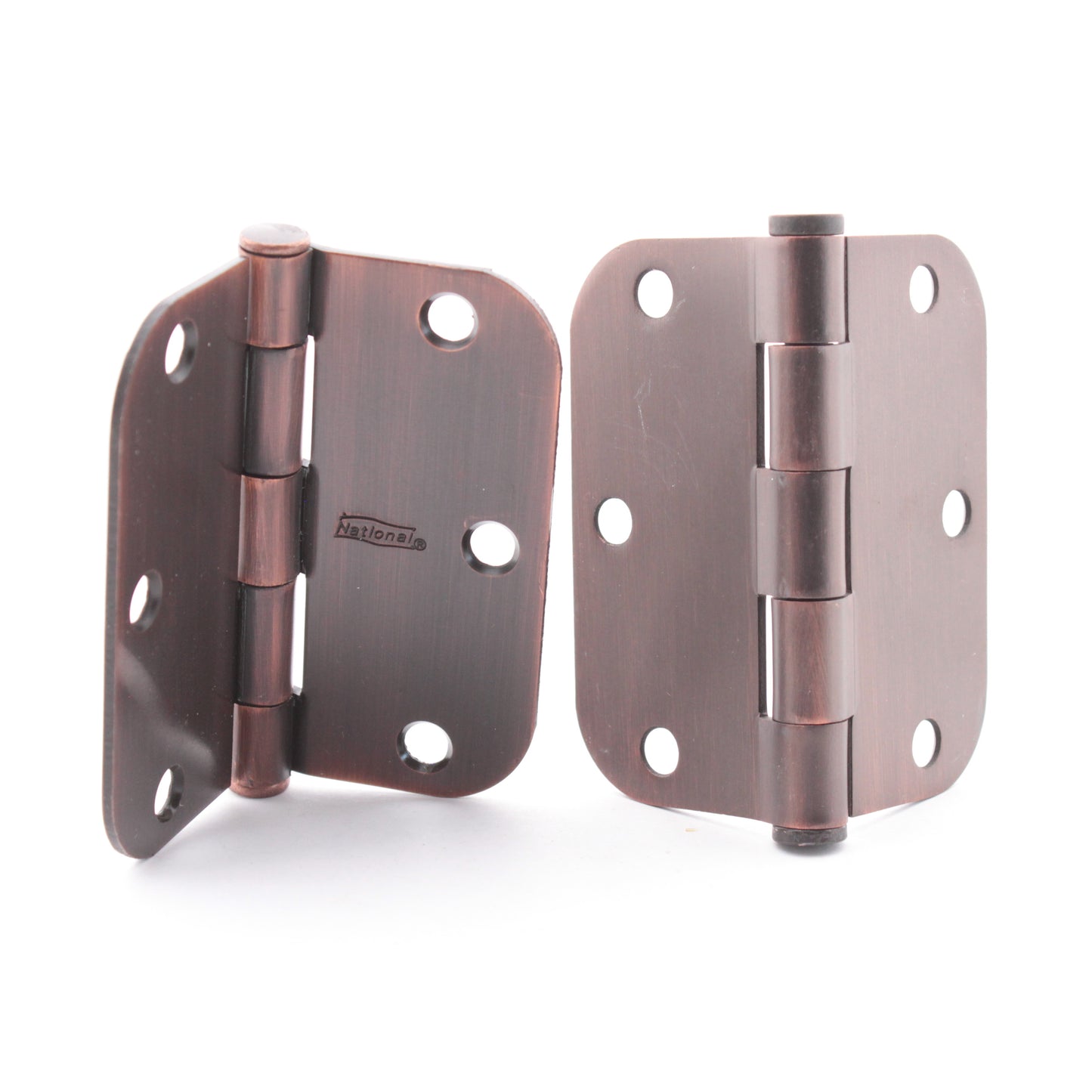 National Hardware  N336-909 Bronze Antique Steel 3-1/2" Round Corner Hinges 2pcs