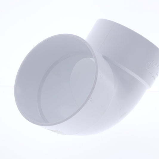 Napco P204 4" Short Turn Sewer and Drain 90 Degree Elbow PVC Pipe SDR35 1/4 BEnd